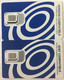USA : 2 GSM Chip Cards :   AT&T + VERIZON  Blue Circles   MINT - [2] Chip Cards
