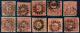 Bayern Lot 2466 - 10 Mal Nr. 4 - Stempel GMR Und OMR, Farben, Papiersorten, Breitrandige Stücke - Colecciones