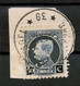 COB 211 Sur Fragment, Oblitération Relais Centrale BRUXELLES/39, Superbe - 1921-1925 Small Montenez