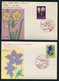 1961 Japan X 4 Flowers Maxicards Postcards - Maximum Cards