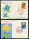 1961 Japan X 4 Flowers Maxicards Postcards - Cartes-maximum