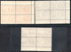598.1927 FABVIER.VL.435-437,MICH.318-320,SC.365--367 MNH BLOCK OF 4 - Blocchi & Foglietti