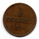 GERMAN STATES - BAVARIA, 1/2 Kreuzer, Copper, Year 1856, KM #463 - Kleine Munten & Andere Onderverdelingen