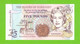 GUERNSEY 5 POUNDS 1996 -   P-56a  UNC  NUMBER A999291 - Guernesey