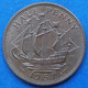 UK - Half Penny 1957 "The Golden Hind" KM# 896 Elizabeth II - Edelweiss Coins - Other & Unclassified