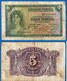 Espagne 5 Pesetas 1935 Prefix B Que Prix + Port Peseta Billet Paypal Bitcoin OK! - 50 Peseten