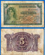 Espagne 5 Pesetas 1935 Prefix B Que Prix + Port Peseta Billet Paypal Bitcoin OK! - 50 Pesetas