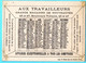 Chromo Aux Travailleurs. Calendrier 1887 Avril à Septembre. Militaria. Uniformes Militaires. École St. Cyr. Imp. Sicard - Kleinformat : ...-1900