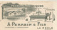 LA REOLE : PETRINS MECANIQUES A. PERREIN ET FILS  : RECU SUR PAPIER A EN TETE ILLUSTREE DE 1908 - Autres & Non Classés