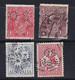 AUSTRALIE : Perfin Perforé  4 Timbres Perforations Diverses Oblitérés - Perfins