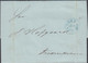 1851. NORGE. Small Cover (folds) To Frederikshald Cancelled In Blue DRAMMEN 20 5 1851. Interesting.   - JF427632 - ...-1855 Préphilatélie