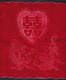 CHINA  CHINE CINA Red Double Happiness Wedding Handkerchief 24 X24 CM - 4 - Hochzeit