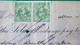 Bank Of New South Wales  Hokitika Demand 1912 KEVII 1/2d X 2 Cheque Duty. - Covers & Documents