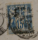 AN9 FRANCE BELLE LETTRE  1898 PERFORé STL +15C SAGE+ BORDEAUX   POUR OLORON + PERFIN + AFFRANCH. PLAISANT - Sonstige & Ohne Zuordnung