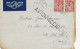 VOL AVION ACCIDENTE 1944 VOL LA ROCHE - ORAN ​​​​​​​OM PARIS GARE PLM 01/01/45 CRASH  Air Mail COVER RECOVERED - Lettres & Documents