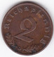 2 Reichspfennig 1937 D Munich. Bronze - 2 Reichspfennig