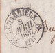 1837 - LAC De BEDARRIEUX ( Cad Fleurons) Vers AMIENS - POSTE RESTANTE - Taxe 10 - Cad Arrivée - 1801-1848: Précurseurs XIX