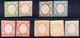 626.ITALY.TWO SICILIES,NEAPOLITAN PROVINCES,1861 #19-27 MH,SOME FAULTS.9 SCANS - Nápoles