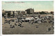 Early Postcard, The Sands Weston-Super-Mare, Tents, People, House, 1910. - Weston-Super-Mare