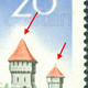 1967 Sibiu/Hermannstadt Fortress Towers,Architecture,Intl.Tourism Year,Romania,Mi.2600,Error,VFU - Plaatfouten En Curiosa