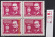 462. Yugoslavia 1945 Definitive Tito ERROR Line 3rd Stamp Block Of 4 MNH Michel #455 - Non Dentelés, épreuves & Variétés