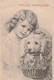 AK Fröhliche Weihnachten - Mädchen Mit Hund - 1905 (59187) - Otros & Sin Clasificación