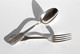 FOURCHETTE ET CUILLERE EN METAL ARGENTÉ - POINCONS - SERVICE DE TABLE - L:21cm                    (050721.37) - Forks