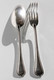 FOURCHETTE ET CUILLERE EN METAL ARGENTÉ - POINCONS - SERVICE DE TABLE - L:17cm                    (050721.41) - Forchette