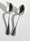 PAIRE DE CUILLERE EN METAL ARGENTÉ - POINCONS + ESTAMPILLE - COUVERT L:14,5cm                    (050721.43) - Spoons