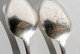 PAIRE DE CUILLERE EN METAL ARGENTÉ - POINCONS + ESTAMPILLE - COUVERT L:14,5cm                    (050721.43) - Spoons