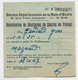 TAXE GERBES 3FR PAIRE AU VERSO RECU AUTORISTAION RESILIATION CONTRAT DE TRAVAIL PARIS 28.10.1947 - 1859-1959 Brieven & Documenten
