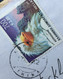 GREECE 2002, REGISTERED COVER TO ENGLAND,2 .49 RATE, EXARCHEIA TOWN 3 DIFFERENT BIRDS STAMPS EAGLE - Brieven En Documenten