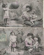 Série Complète De 6 Cartes Représentant  Une Maman Et Ses Deux Enfants Au Bord De La Mer - Collections, Lots & Series
