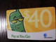 ANTIGUA  $ 40,- PAY AS YOU GO YELLOW    Prepaid  (different Backside,thick Card )    Fine Used Card  ** 6852 ** - Antigua En Barbuda