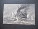 Künstler AK 1.WK 1916 Wohlfahrts PK Kriegsschiff Professor Willy Stöwer Seegefecht In Der Nordsee Stempel Hannover Kleef - Oorlog