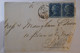 C GRANDE BRETAGNE LETTRE DEVANT 1859 ENTREE AMBULANT CALAIS POUR PARIS + PAIRE DE 2 PENCE PLANCHE RARE N 7 + T PD ROUGE - Cartas & Documentos