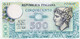 ITALIA 500 LIRE 1979  P-94a.2 -  Xf  1946~2001 Repubblica Italiana -  Firme: Ruggiero / Impallomeni / Betti - 500 Lire