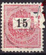 1888. Black Number 15 Krajcar - Misprint - Varietà & Curiosità