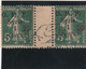 Syrie N° 50A Fleuron Rouge  Oblitéré En Paire Inter-panneaux - Used Stamps