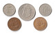 Monnaies - Grande-Bretagne, Lot De 5 Monnaies : Half Penny, Shilling, Half Crown - M. Colecciones