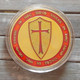 Masonic Red Knights Templar On Horse - Red Cross - Freemason - Gold Plated - UNC - Other & Unclassified