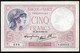 FRANCE - 5 Francs Violet - 28.9.1939 - F:4/10 -  N°S. - Petites Salissures, Petits Plis - TTB+ - 5 F 1917-1940 ''Violet''