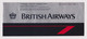 UK England United Kingdom Airlines Airline Carrier BRITISH AIRWAYS Passenger Ticket Used (49210) - World