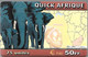 CARTE-PREPAYEE-7,5€-QUICK AFRIQUE--ELEPHANTS-Exp31/12/2001-Plastic Fin Glacé-Gratté-TBE/RARE - Jungle