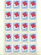 CROIX ROUGE - 1962 - BLOC FEUILLET De 20 TIMBRES VIGNETTES  Tous NUMEROTES - TRES BON ETAT - Red Cross