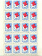 CROIX ROUGE - 1962 - BLOC FEUILLET De 20 TIMBRES VIGNETTES  Tous NUMEROTES - TRES BON ETAT - Rotes Kreuz