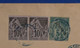 Q8 LA REUNION BELLE LETTRE TRES RARE 1892 PAQUEBOT SAINT DENIS POUR BORDEAUX FRANCE+ PAIRE DE TP SANS ACCENT - Cartas & Documentos