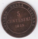 Governo De La Toscana 5 Centesimi 1859 Vittorio Emanuele II Re Eletto - Toscana