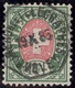 Heimat VD VEVEY 1885-10-19 Telegraphen-Stempel Auf 1.- Fr. Telegraphen-Marke Zu#17 Stumpfer Zahn - Telegraafzegels