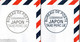 Japon : 2 Enveloppes Avec Timbres Mécaniques Des Bureaux De Poste - Covers